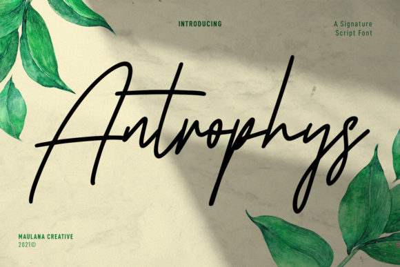 Antrophys Script: A Casual Signature Font