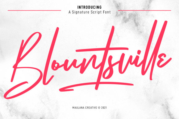 Blountsville Script Font for Craft Creators