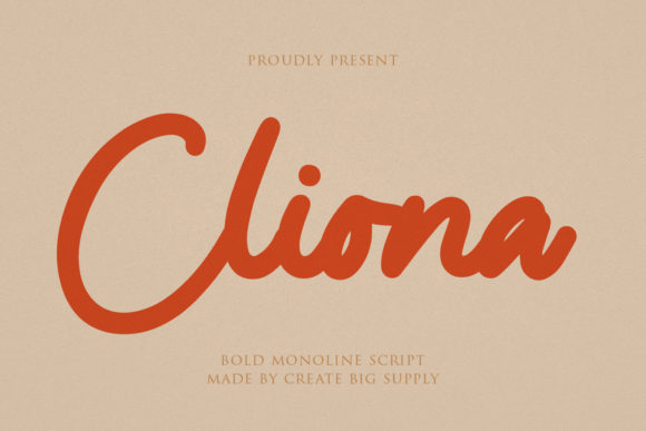 Cliona Script: A Bold Font for Business