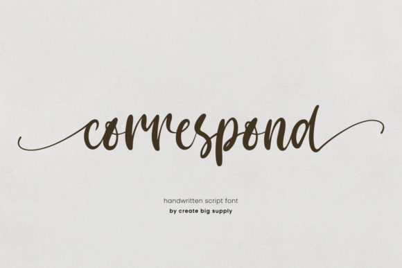 Correspond Script: A Beautiful Font for Your Business
