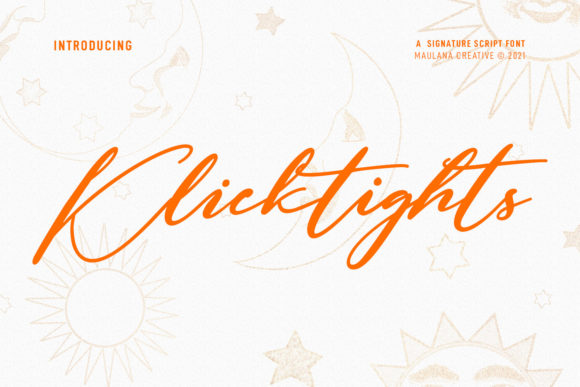Klicktights Script: Elegant Font for Creative Projects