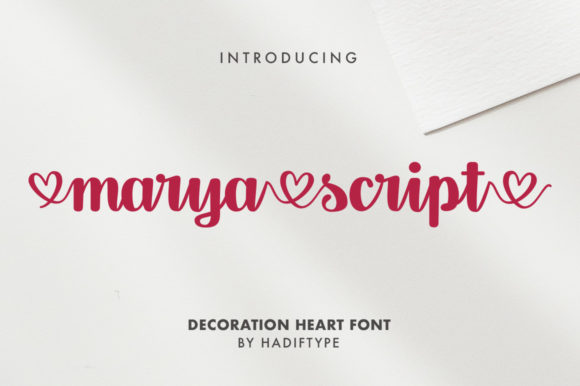 Marya Script: A Romantic Font for Elegant Design