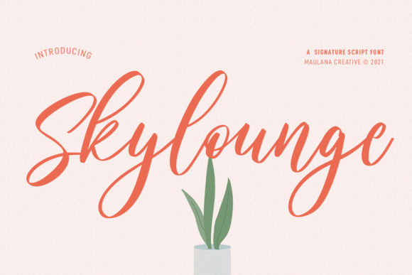 Skylounge Signature Script: A Creative Font for Makers
